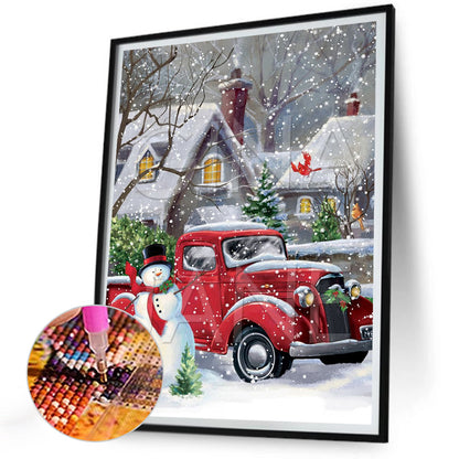 Christmas Snowman - Full Round Drill Diamond Painting 30*40CM