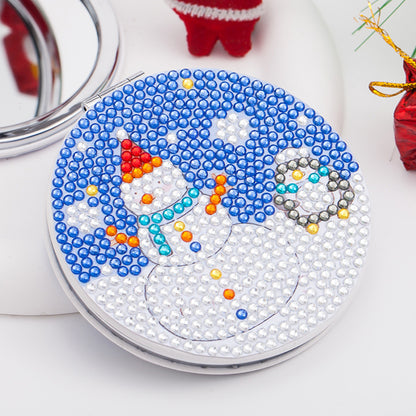 Double Sided Diamond Art Mirror for Adults Kids Beginners (Snowman #1)