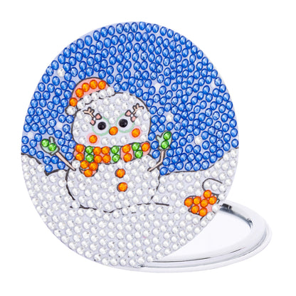 Double Sided Diamond Art Mirror for Adults Kids Beginners (Snowman #6)