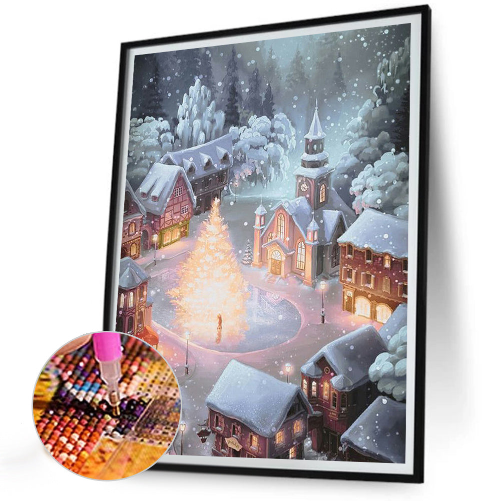 Christmas Town - Full Round Drill Diamond Painting 30*40CM