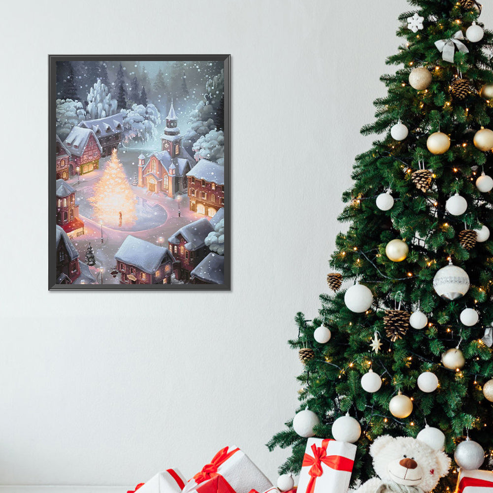 Christmas Town - Full Round Drill Diamond Painting 30*40CM