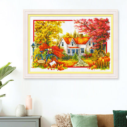 Four Seasons Home-Autumn - 11CT Stamped Cross Stitch 85*60CM£¨Spring£©