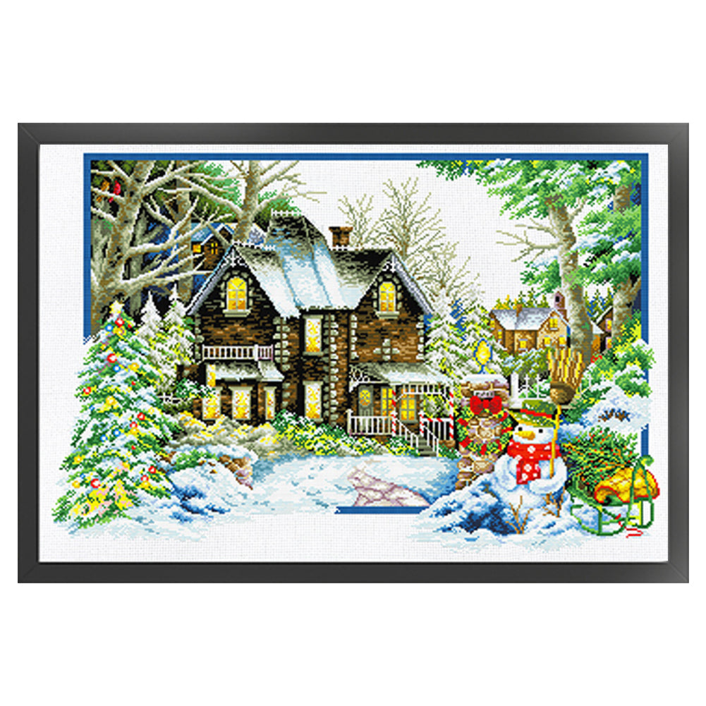 Four Seasons Home-Winter - 11CT Stamped Cross Stitch 85*60CM£¨Spring£©