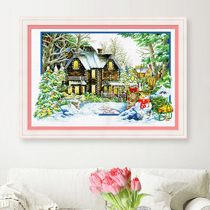 Four Seasons Home-Winter - 11CT Stamped Cross Stitch 85*60CM£¨Spring£©
