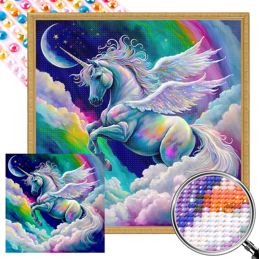 Rainbow Unicorn - Full AB Drill Round Diamond Painting 40*40CM