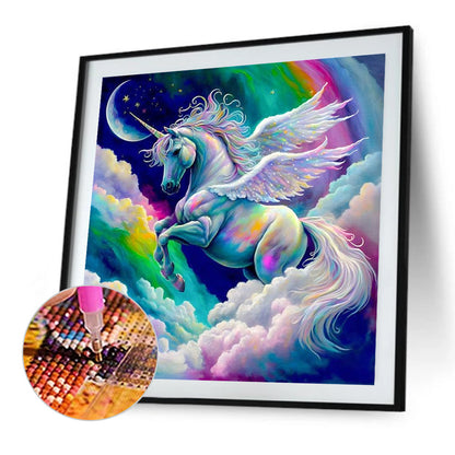 Rainbow Unicorn - Full AB Drill Round Diamond Painting 40*40CM