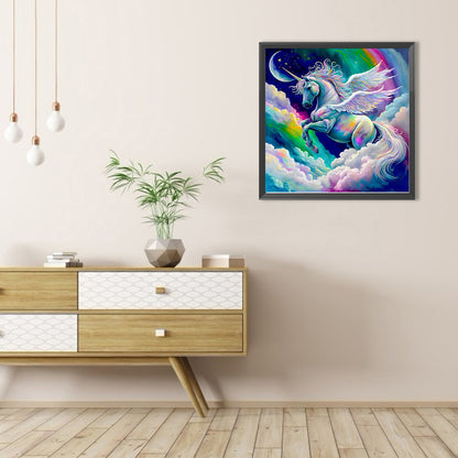 Rainbow Unicorn - Full AB Drill Round Diamond Painting 40*40CM