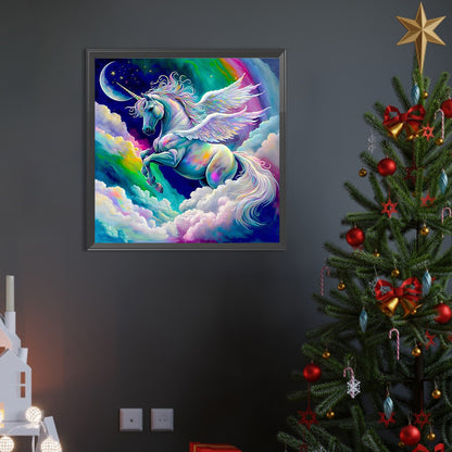 Rainbow Unicorn - Full AB Drill Round Diamond Painting 40*40CM