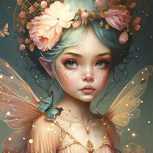 Butterfly Elf Fairy - Full Round Drill Diamond Painting 30*30CM