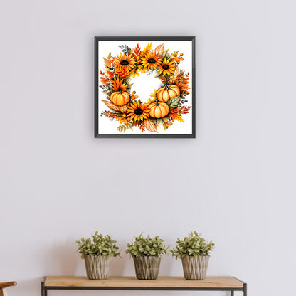 Pumpkin Garland - Full Round Drill Diamond Painting 30*30CM