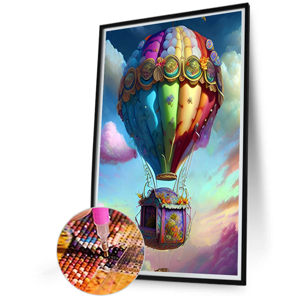 Colorful Hot Air Balloon - Full Round Drill Diamond Painting 40*60CM
