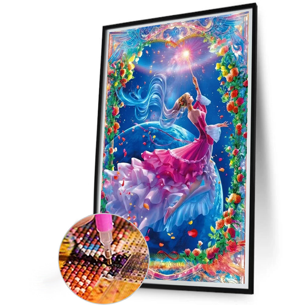 World - Full AB Drill Round Diamond Painting 40*60CM