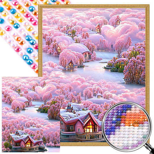 Dreamy Cloud Town - Full Round Drill Diamond Painting 50*65CM