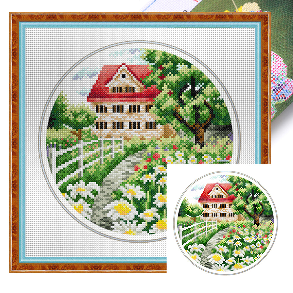 Beautiful Garden - 11CT Stamped Cross Stitch 35*35CM£¨Spring£©
