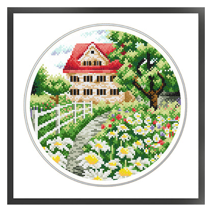 Beautiful Garden - 11CT Stamped Cross Stitch 35*35CM£¨Spring£©