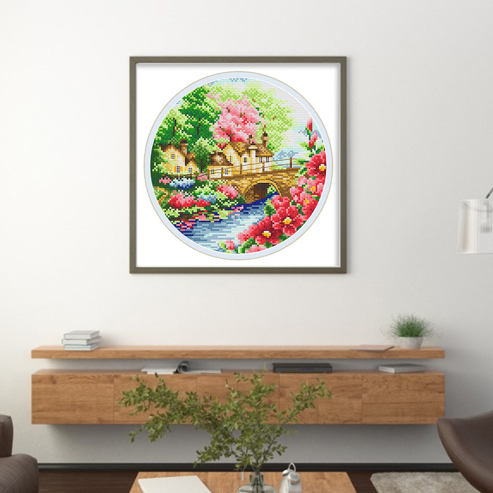 Spring - 11CT Stamped Cross Stitch 35*35CM£¨Spring£©