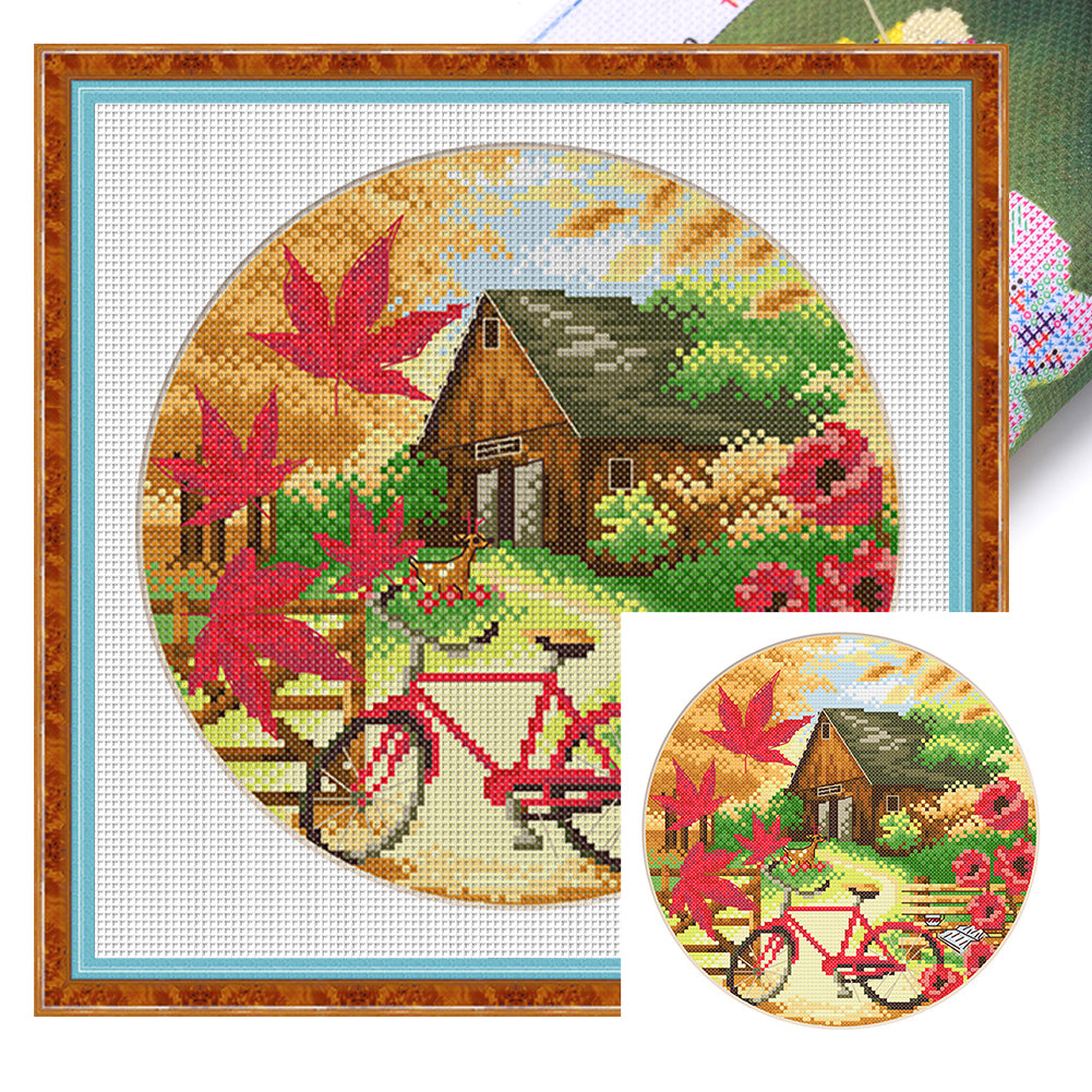 Autumn - 11CT Stamped Cross Stitch 35*35CM£¨Spring£©