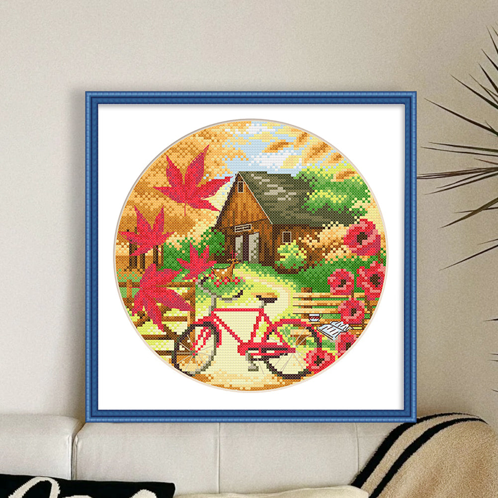 Autumn - 11CT Stamped Cross Stitch 35*35CM£¨Spring£©