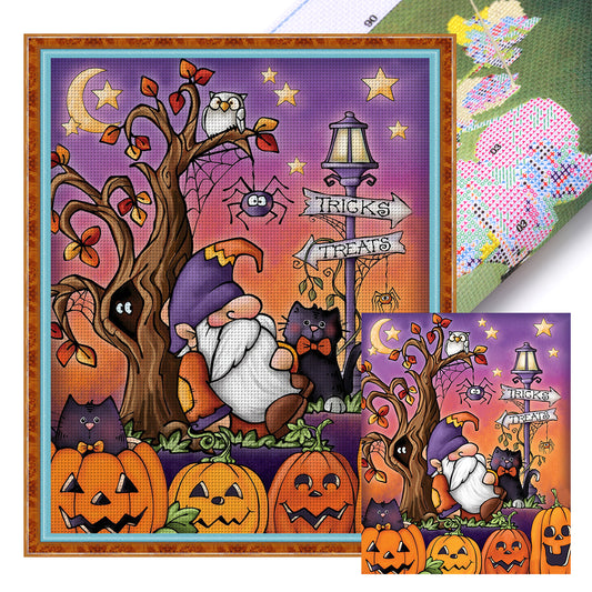 Halloween Gnome - 11CT Stamped Cross Stitch 40*50CM