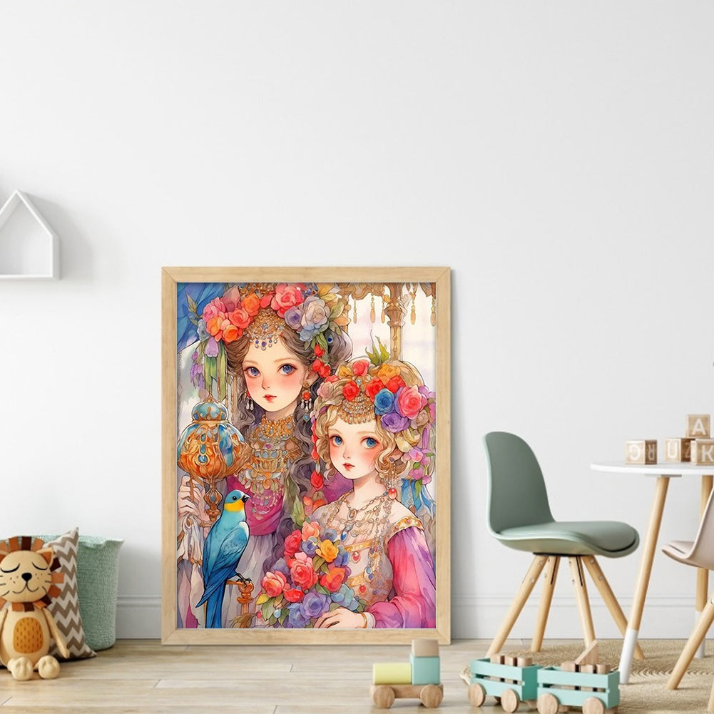 Classical Girl - 11CT Stamped Cross Stitch 40*53CM