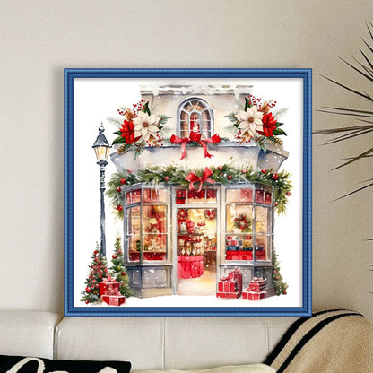 Christmas Shop - 11CT Stamped Cross Stitch 50*50CM