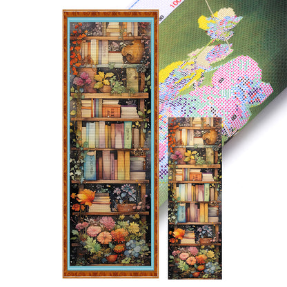 Stack Of Books With Flowers - 11CT Stamped Cross Stitch 30*80CM