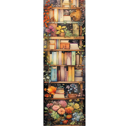Stack Of Books With Flowers - 11CT Stamped Cross Stitch 30*80CM