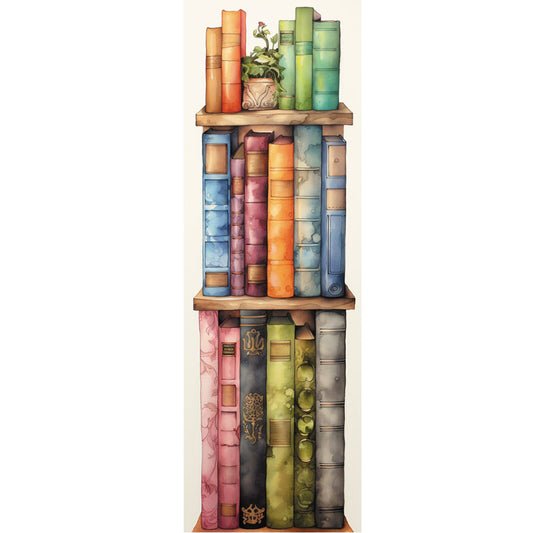 Stack Of Books With Flowers - 11CT Stamped Cross Stitch 30*80CM