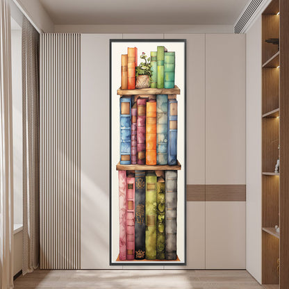 Stack Of Books With Flowers - 11CT Stamped Cross Stitch 30*80CM