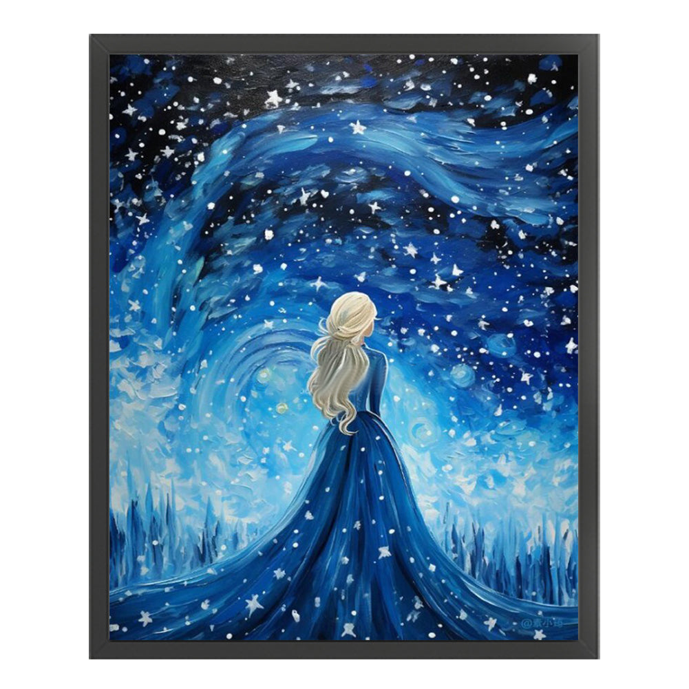 Ice Girl - 14CT Stamped Cross Stitch 40*50CM