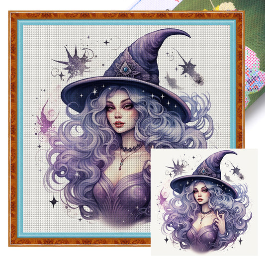 Witch - 11CT Stamped Cross Stitch 50*50CM