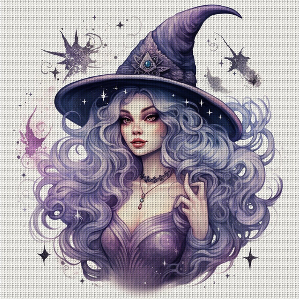 Witch - 11CT Stamped Cross Stitch 50*50CM