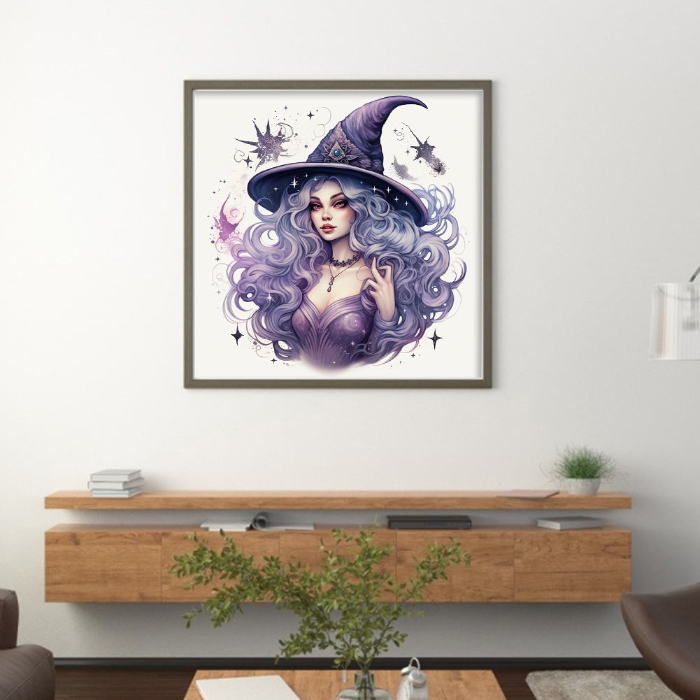 Witch - 11CT Stamped Cross Stitch 50*50CM