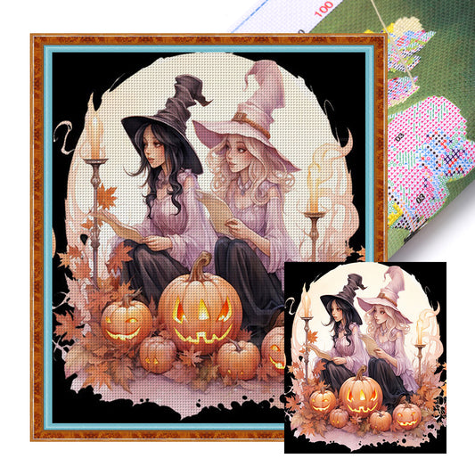 Halloween Witch - 11CT Stamped Cross Stitch 50*55CM
