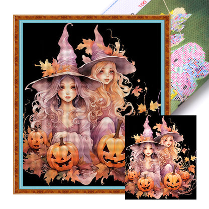 Halloween Witch - 11CT Stamped Cross Stitch 50*55CM
