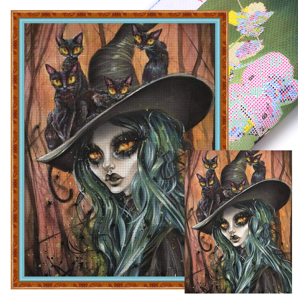 Witch - 11CT Stamped Cross Stitch 50*65CM