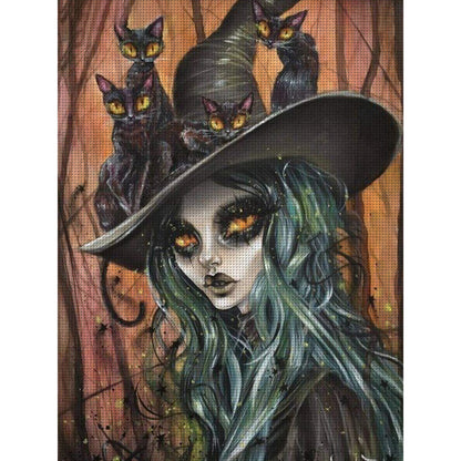 Witch - 11CT Stamped Cross Stitch 50*65CM