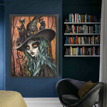 Witch - 11CT Stamped Cross Stitch 50*65CM