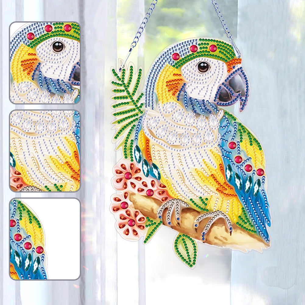 Special Shape Diamond Art Hanging Pendant for Home Wall Decor (Parrot)