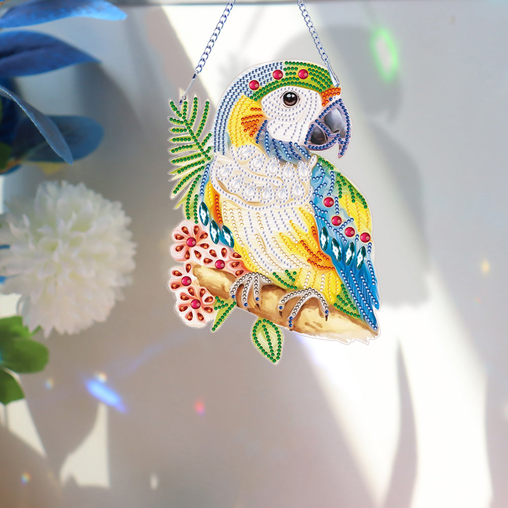 Special Shape Diamond Art Hanging Pendant for Home Wall Decor (Parrot)