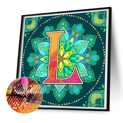 Mandala Letter L - Full Round Drill Diamond Painting 30*30CM