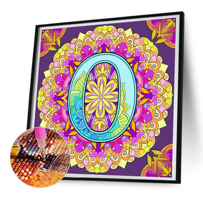Mandala Letter O - Full Round Drill Diamond Painting 30*30CM
