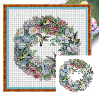 Hummingbird Art(3) - 14CT Stamped Cross Stitch 51*50CM