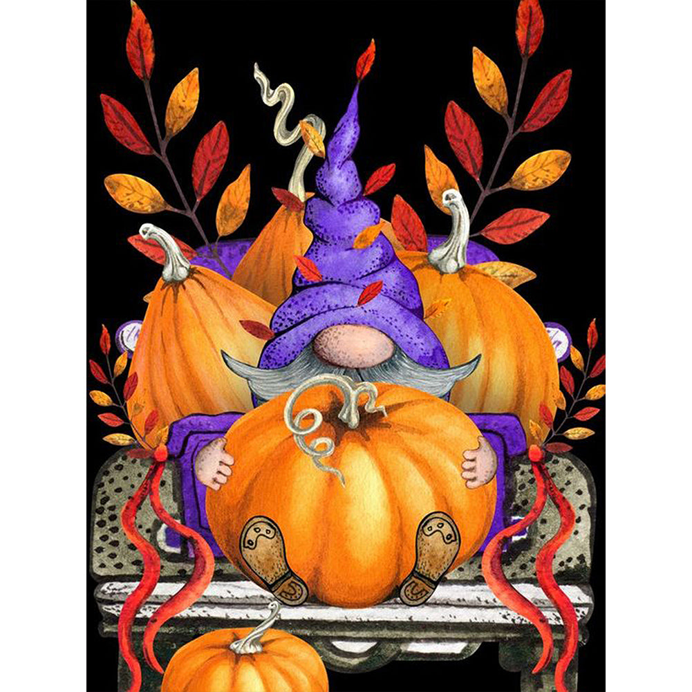 Pumpkins And Gnomes - Full Round Drill Diamond Painting 30*40CM