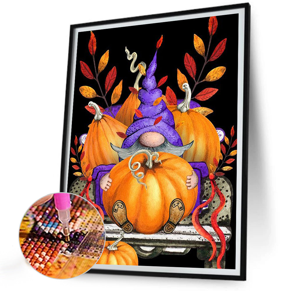 Pumpkins And Gnomes - Full Round Drill Diamond Painting 30*40CM