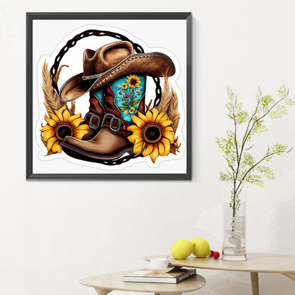 Cowboy Boots - Full Round Drill Diamond Painting 30*30CM