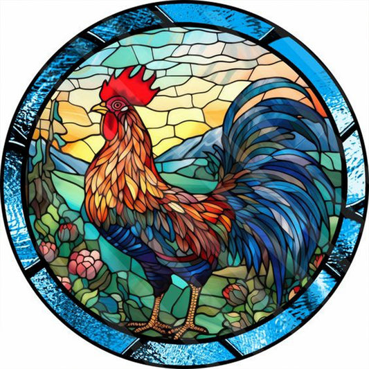 Round Brand Rooster - Full Round Drill Diamond Painting 30*30CM