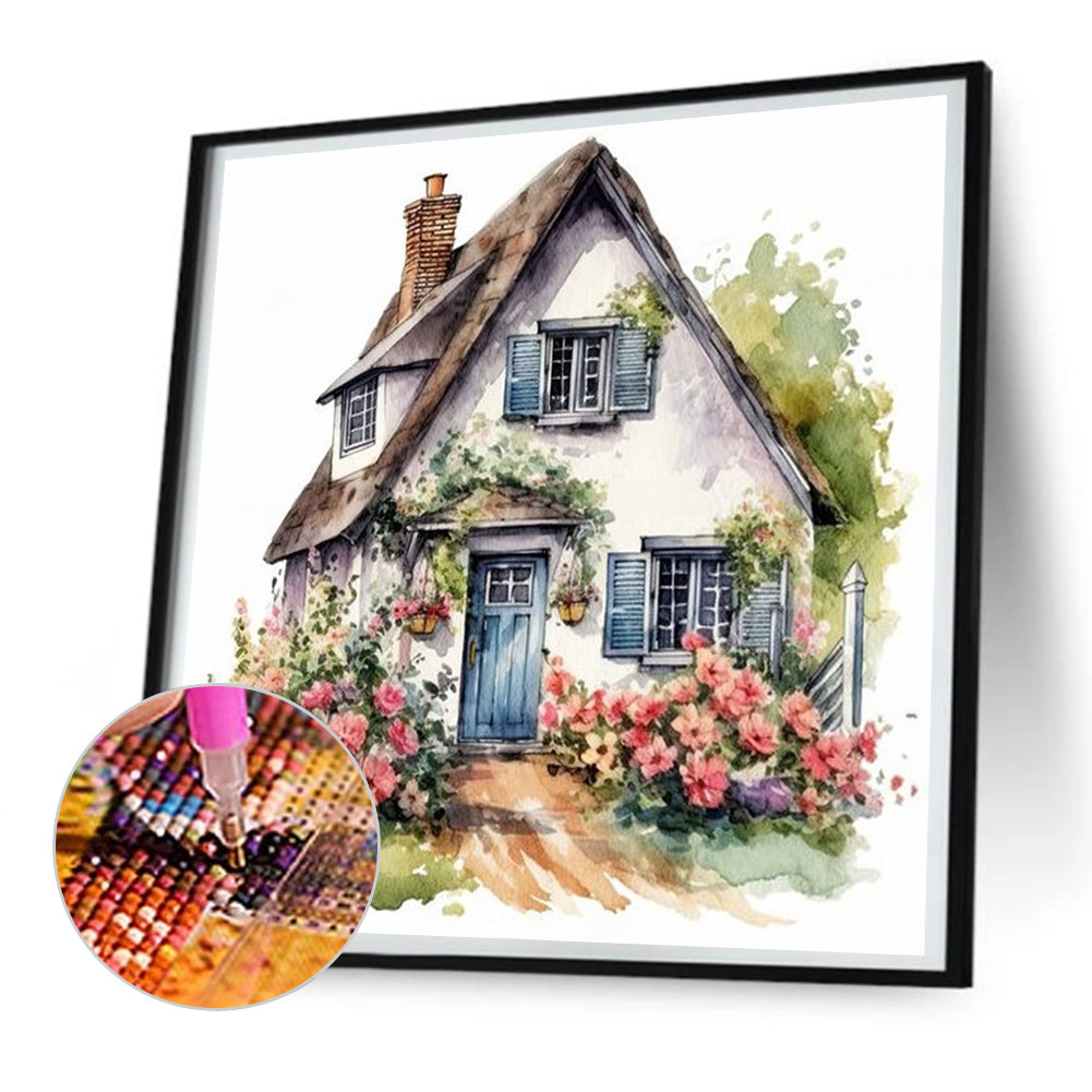 Garden House - Full Round Drill Diamond Painting 30*30CM