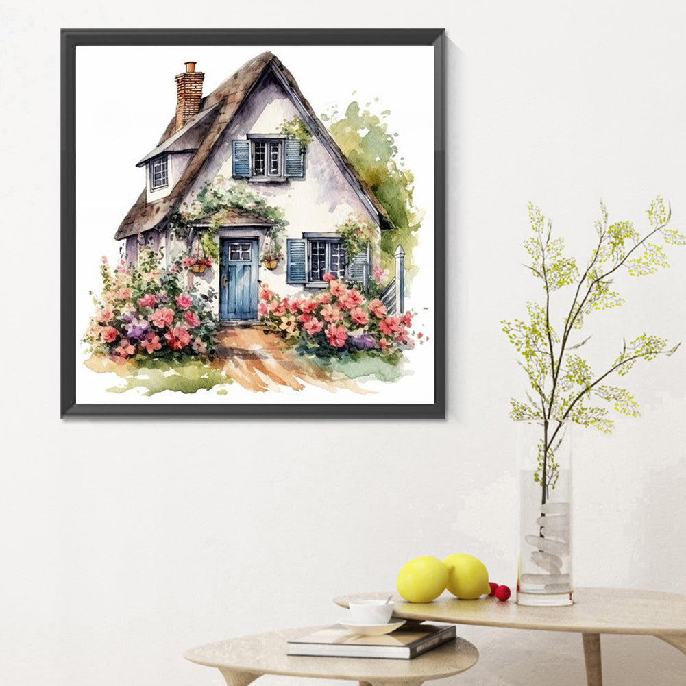 Garden House - Full Round Drill Diamond Painting 30*30CM