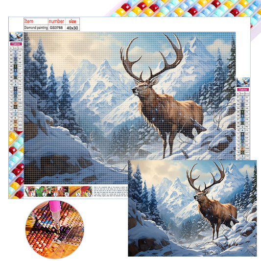 Elk - Full Square Drill Diamond Painting 40*30CM